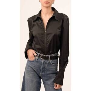 NEW PARENTEZI poplin shirt in black